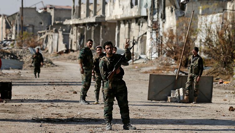 Syrische Soldaten in Aleppo.