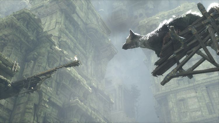 "The Last Guardian" spielt in einer fantastischen Ruinen-Landschaft.