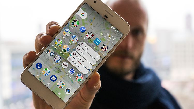Apps wie die von n-tv zeigen unter Android 7.1.1 nach einem langen Tipper ein Menü mit Schnellzugriffen an.