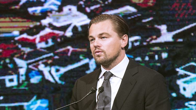 Setzt sich für den Kampf gegen den Klimawandel ein: Leonardo DiCaprio, hier bei der Weltklima-Konferenz in Paris.