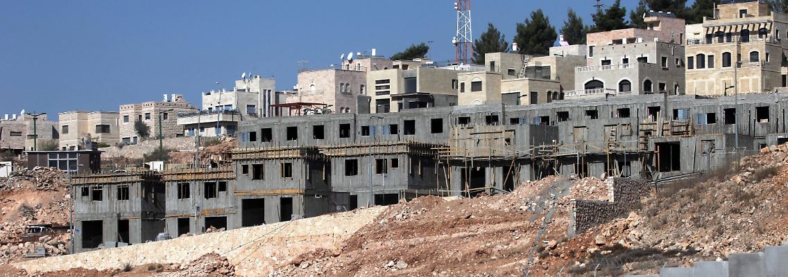 Steine des Anstoßes: israelische Bauarbeiten im Westjordanland.