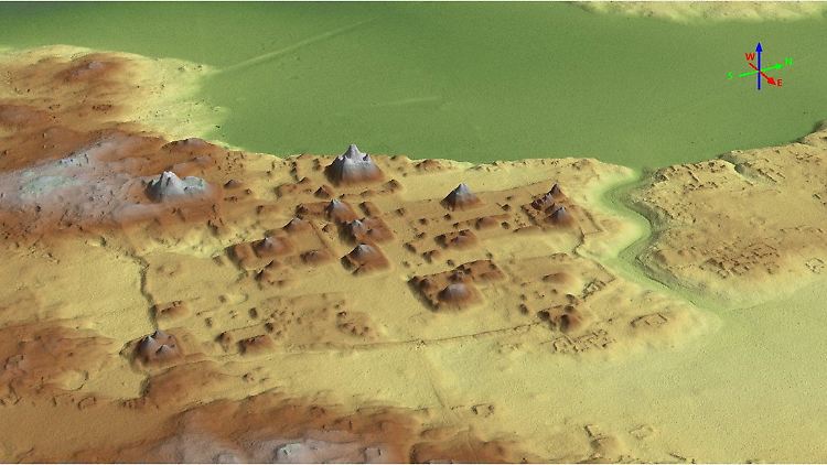 So soll El Mirador laut der LIDAR-Analyse einst ausgesehen haben.