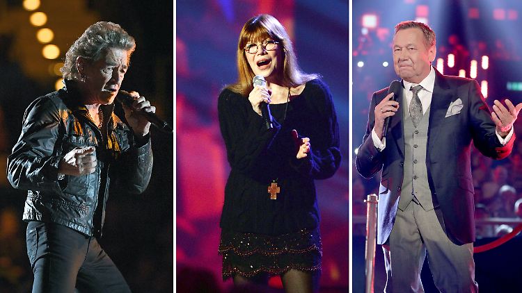Sitzen im Februar in der Bundesversammlung (v.l.): Peter Maffay, Katja Ebstein und Roland Kaiser.