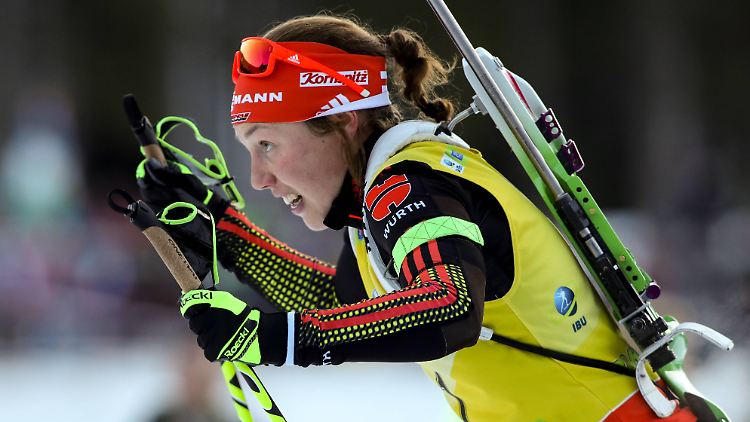 Dreimal Erste: Biathletin Laura Dahlmeier in Pokljuka.