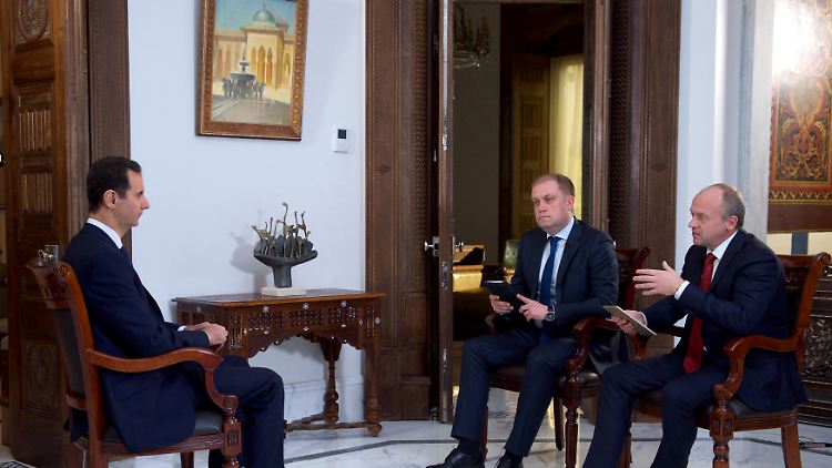Assad-Interview für das russische Staatsfernsehen.