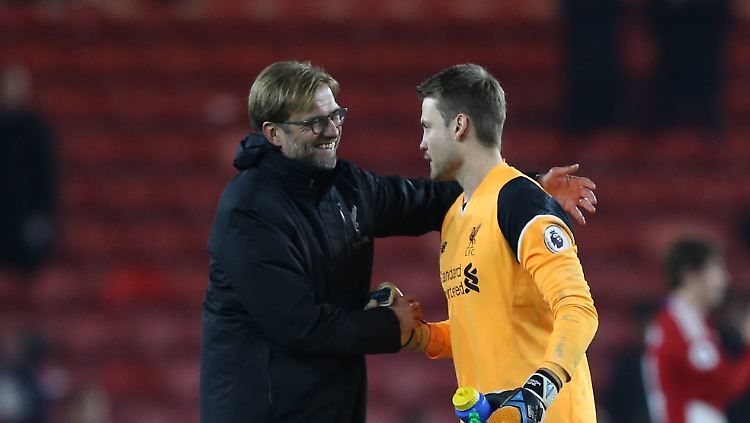 Jürgen Klopp mit dem neuen Keeper Simon Mignolet