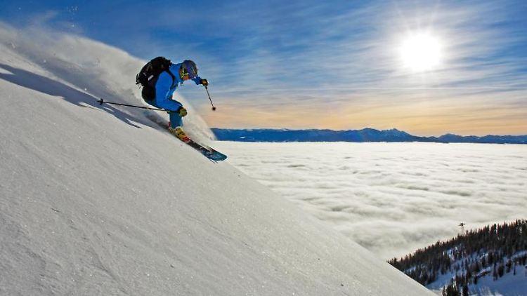 Im Ski-Gebiet Jackson Hole im US-Bundesstaat Wyoming.