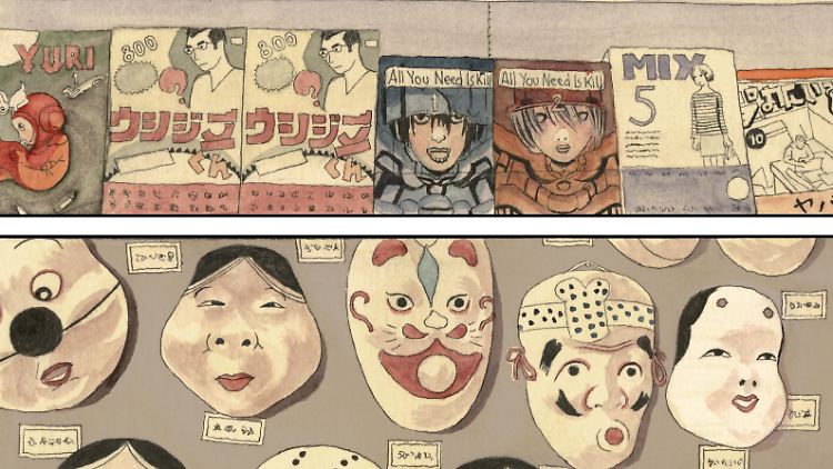 Für westliche Augen bietet Japan eine ungewohnte Mischung aus Tradition und Moderne: Mangas und Masken des japanischen Theaters.