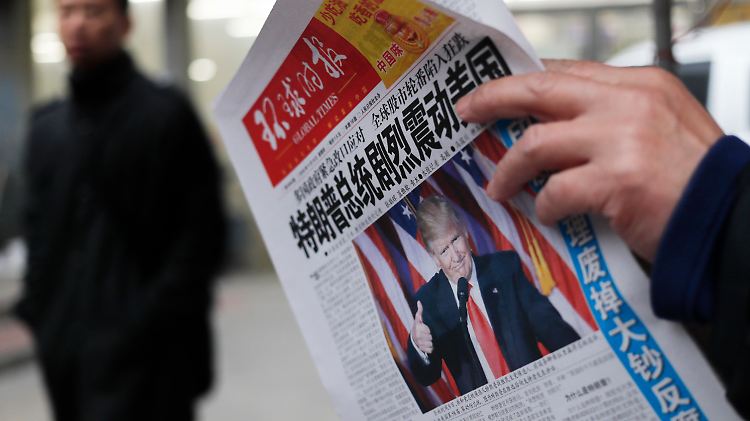 Eine chinesische Zeitung titelt nach der Präsidentschaftswahl: "Trump schockiert die USA".