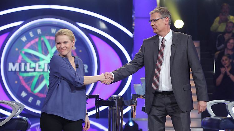 Günther Jauch mit Juliane Kurr aus Hamburg.
