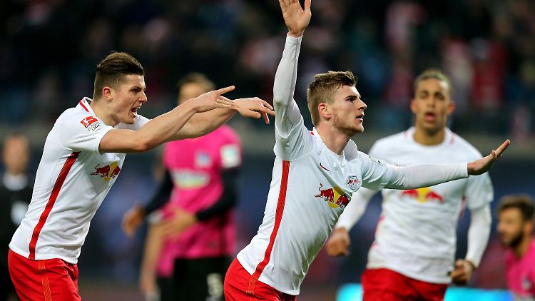 Brandgefährlich: Die Leipziger Offensive um Timo Werner.