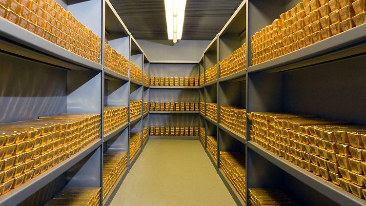 Bei der Bundesbank in Frankfurt lagern mehr als 1400 Tonnen Gold.