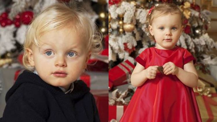 Wer von den beiden ist jetzt das Christkind? Jacques und Gabriella von Monaco.