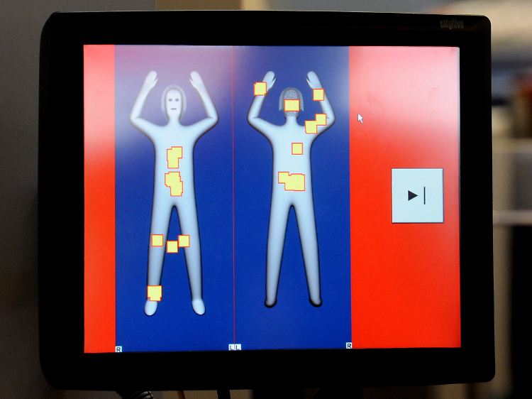 So sieht das Bild aus, das der körperscanner ausgibt.