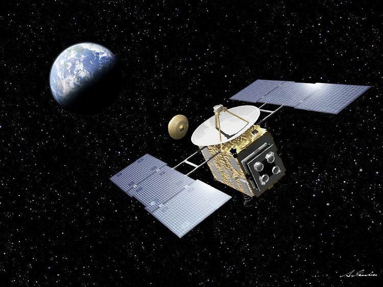 Die Illustration zeigt die Weltraumsonde "Hayabusa", die in die Geschichte eingehen wird.