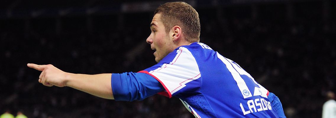 18 Jahre, zwei Tore: Herthas Pierre-Michel Lasogga.