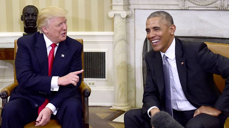 Donald Trump und Barack Obama - wenn sie direkt miteinander reden, geht es offenbar gut.