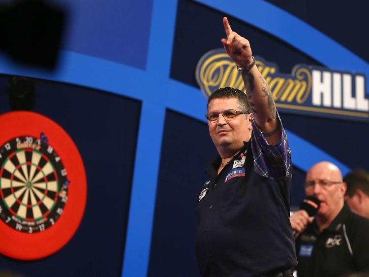 Gary Anderson präsentiert sich im Alexandra Palace wie ein echter Champion.