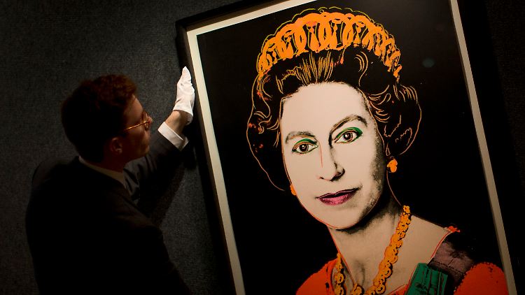 Die Queen als Popkultur: 1985 porträtierte Andy Warhol die Queen, die Grundlage bildete ein Foto aus den 70ern.