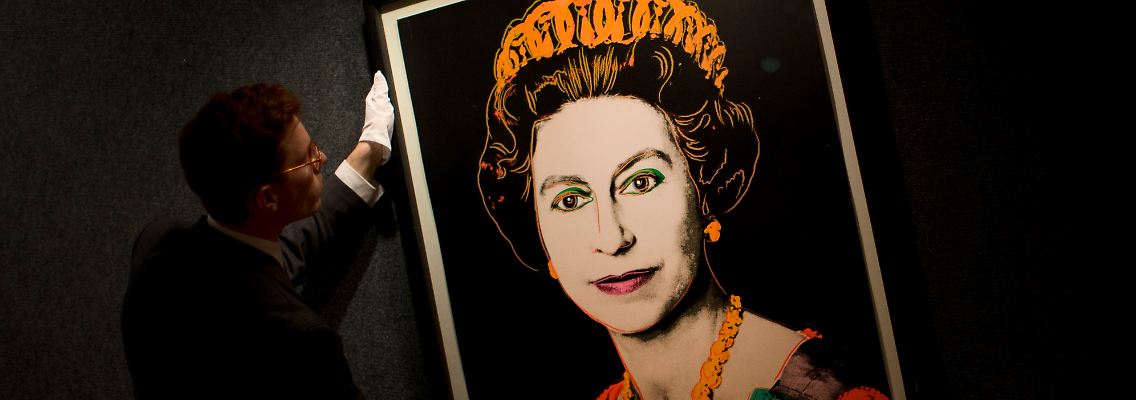 Die Queen als Popkultur: 1985 porträtierte Andy Warhol die Queen, die Grundlage bildete ein Foto aus den 70ern.