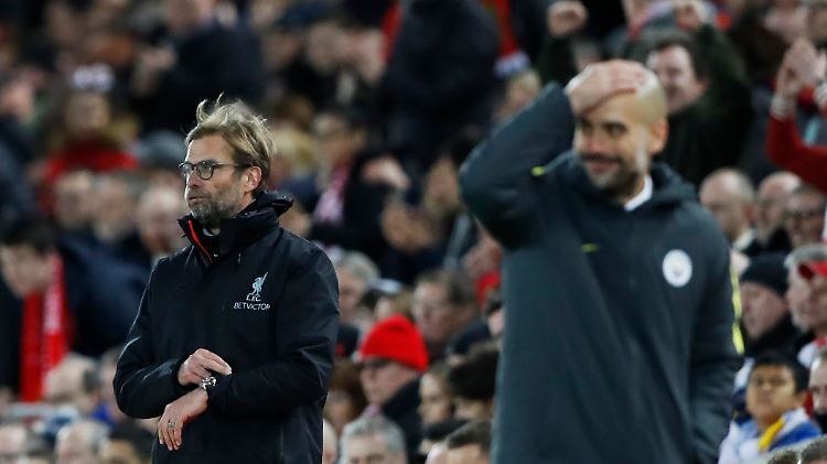 Dank ihrer gemeinsamen Bundesligazeit kennen sich Jürgen Klopp (l.) und Pep Guardiola (r.) bestens.