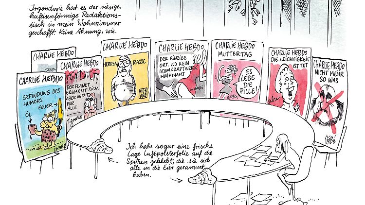 Kurz nach dem Anschlag auf "Charlie Hebdo": Catherine Meurisse versucht, sich an die ermordeten Kollegen zu erinnern.