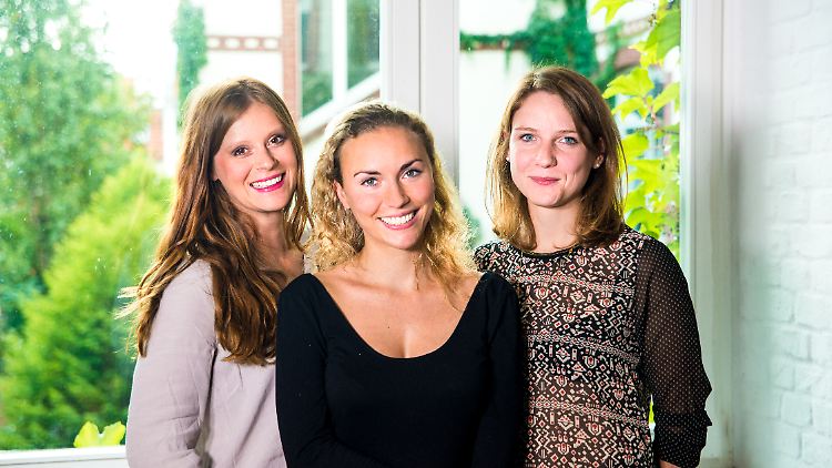Inzwischen sind sie zu dritt. Seit kurzem unterstützt Farina Schurzfeld (l) Nora Blum (m) und Kati Bermbach (r).