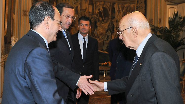 Fini und Schifani im Gespräch mit Staatspräsident Napolitano.