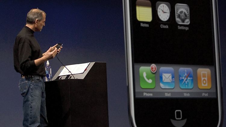 Nach außen ließ sich Jobs nicht anmerken, wie schwierig die Präsentation des ersten iPhone war.