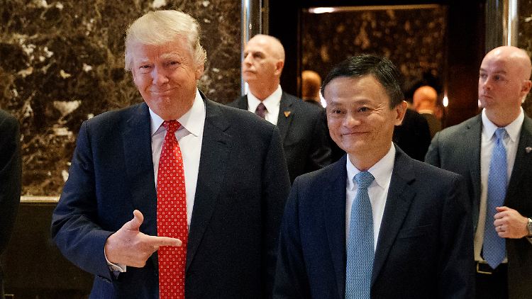 Donald Trump zeigte große Begeisterung für Jack Ma.