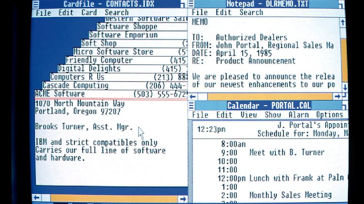 Ein Screenshot der Oberfläche von Windows 1.0, das vor 25 Jahren auf den Markt kam.