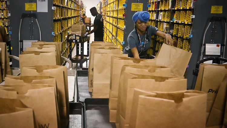 Arbeit bei Amazon PrimeNow in New York.