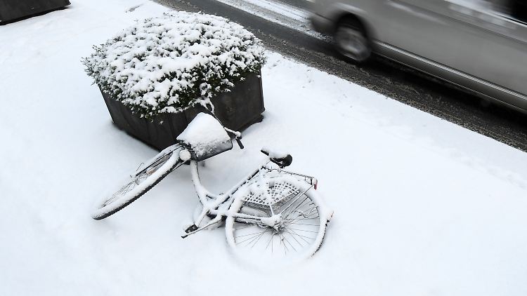 Am Wochenende fielen in München mehrere Zentimeter Schnee. 