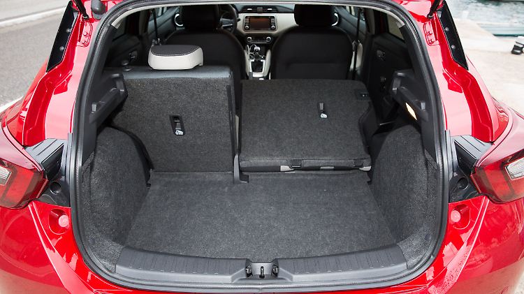 Zwischen 300 und 1004 Liter Ladevolumen bietet das Gepäckabteil im Nissan Micra.