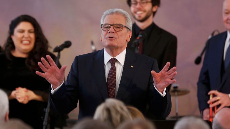 Gauck blickte in seiner Rede auf seine Amtszeit zurück. 