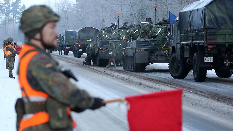 Die Bundeswehr im Januar bei einer gemeinsamen Militärübung mit niederländischen Truppen in Mecklenburg-Vorpommern.
