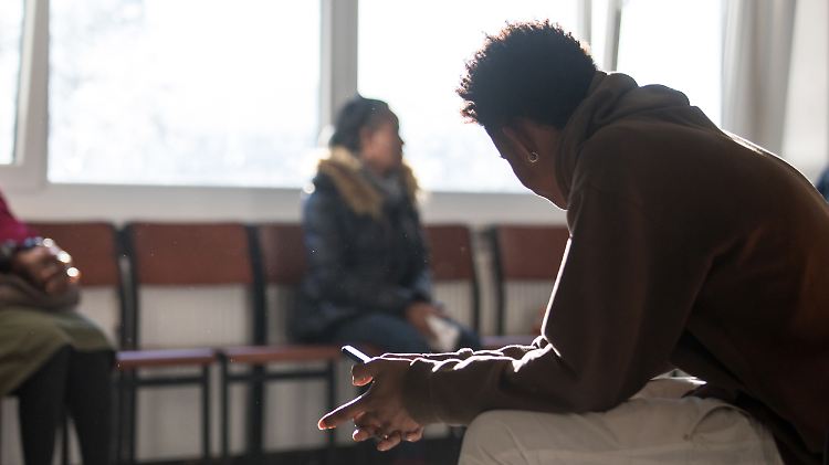 Flüchtlinge in der Erstaufnahmeeinrichtung in Suhl, Thüringen.
