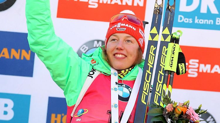 Sieg in Antholz: Laura Dahlmeier.