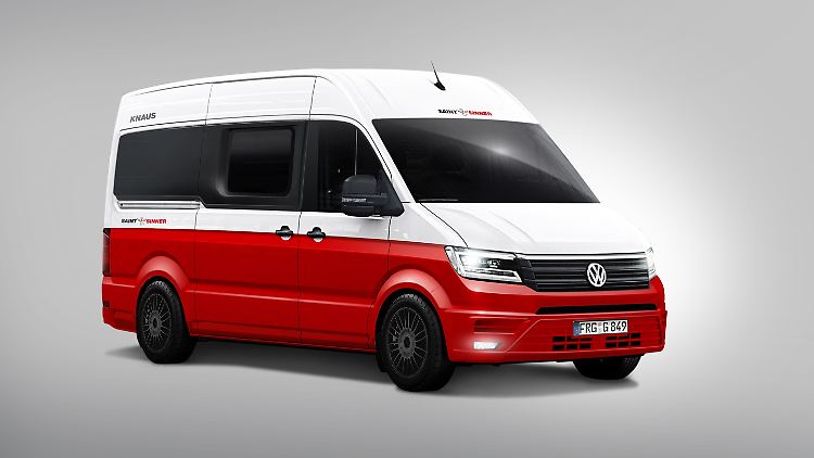 Die peppige Zweifarbenlackierung weist die Crafter-Studie als Nachfahre des Ur-Bullis aus.