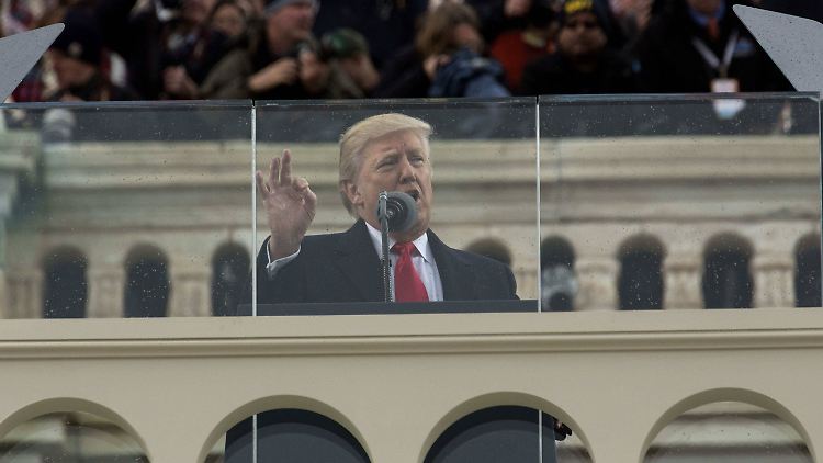 In seiner Antrittsrede bekräftigte Trump seinen harten außenpolitischen Kurs.