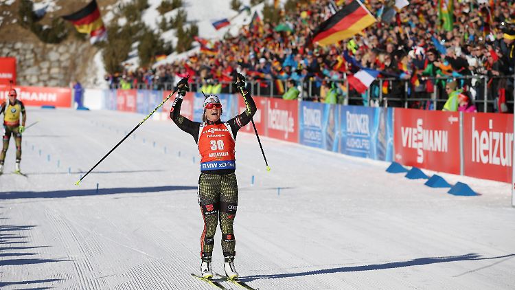 Endlich Erste: Nadine Horchler feierte in Antholz ihren ersten Weltcup-Sieg.