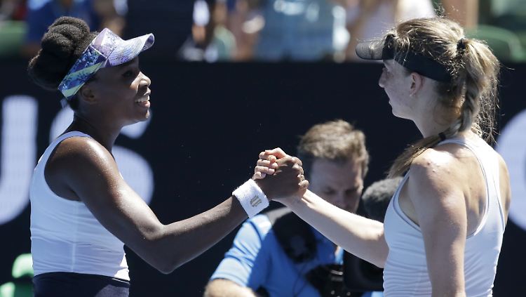 Williams (l.) zeigte sich nach dem Match von Barthels Leistung beeindruckt.