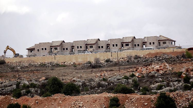 Die im Bau befindliche israelische Siedlung "Furat" südlich von Bethlehem im Westjordanland.
