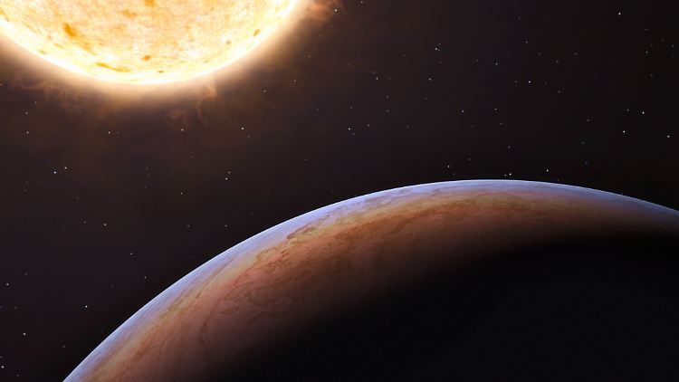 Die künstlerische Darstellung zeigt den neu entdeckten Planeten HIP 13044b.