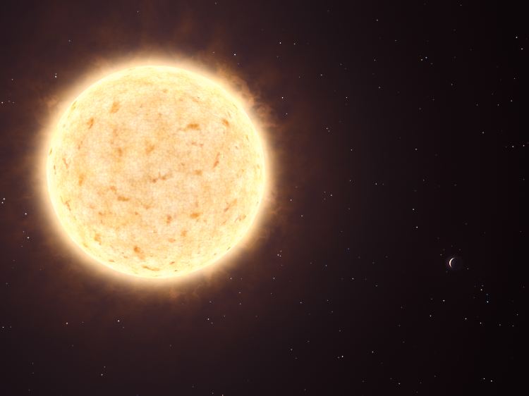 Der Planet ist größer als der Jupiter und umkreist seinen Stern HIP 13044.
