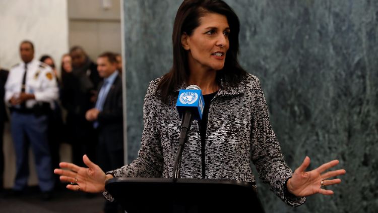 Nikki Haley hat bei der Uno eine Politik der Stärke angekündigt