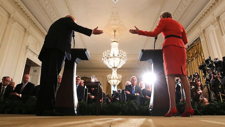 Trump und May - Staatsbesuch in Washington.