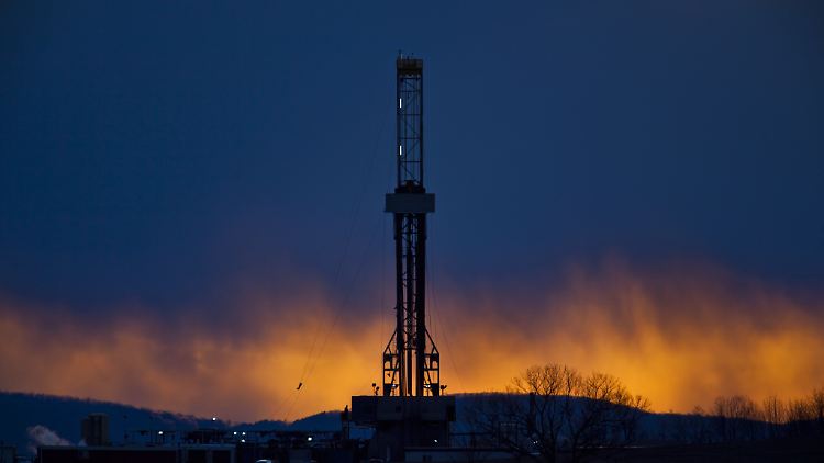 Fracking-Bohrloch in Tunkhannock, Pennsylvania, USA.