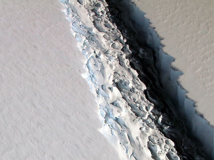 Nur noch 20 Kilometer fehlen, bis sich der Eisblock abtrennt.