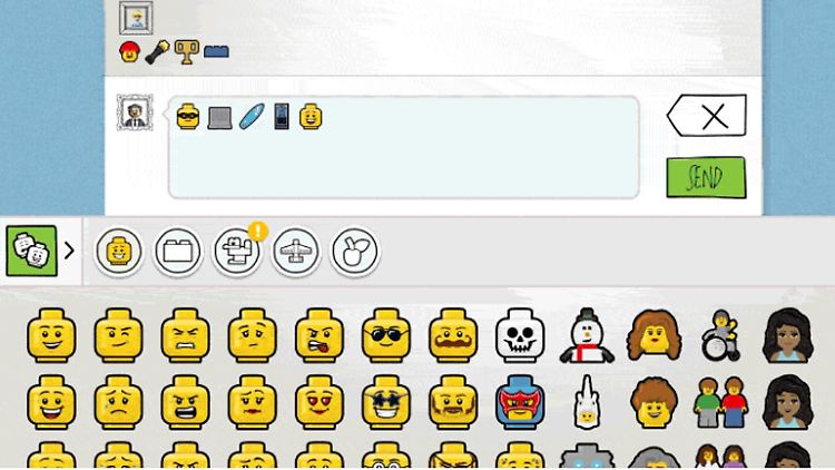 Sogar die Smileys im Chat bei Lego Life sind liebevoll als Gesichter von Lego-Figuren gestaltet.